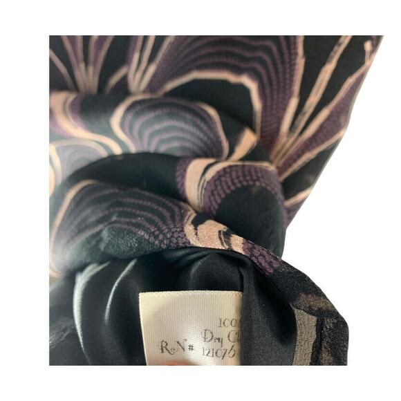 ANTHROPOLOGIE Tt Collection Dress Black Geometric Medium Shift Lined Y2K - Picture 4 of 8